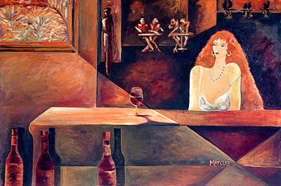 Burgundy 1 Painting by Leslie Marcus Burgundy 1 Painting by Leslie Marcus
