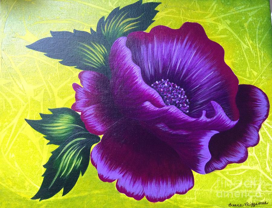 Purple Passion Original  Painting by Breena Briggeman