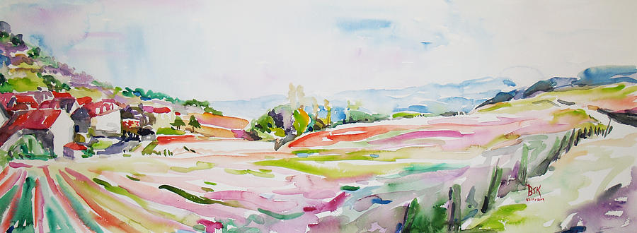 Landscape Painting - Burgundy France 1 by Becky Kim