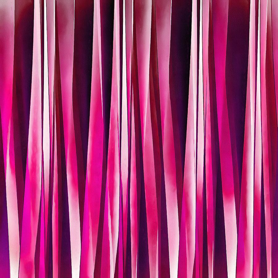 Burgundy Rose Stripy Lines Pattern Digital Art by Taiche Acrylic Art