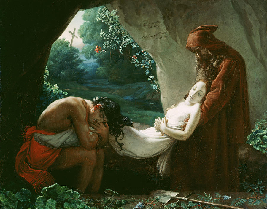 Tree Painting - Burial of Atala by Anne Louis Girodet de Roucy Trioson