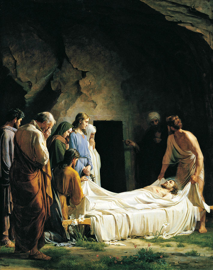Burial Of Jesus Christ Painting by Carl Heinrich Bloch