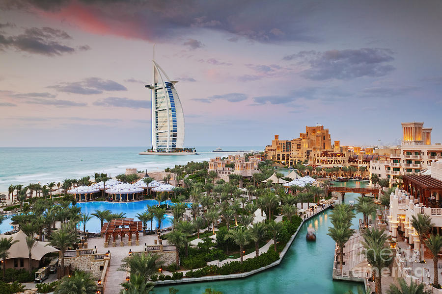 Burj Al Arab Hotel And Madinat Jumeirah Resort Photograph By Jeremy ...