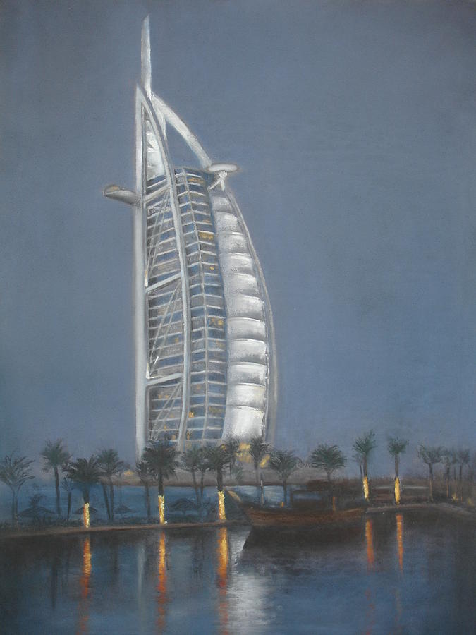 Architecture Painting - Burj Al Arab by Maruska Lebrun