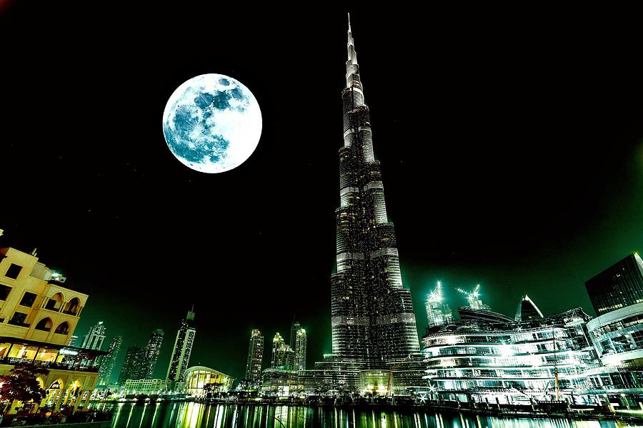 Burj Khalifa Emirates Dubai 3a Painting by Celestial Images