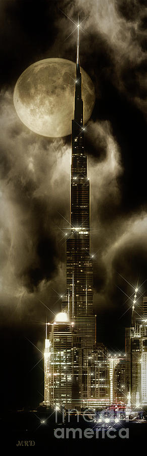 Black And White Photograph - Burj Khalifa by Gallery Beguiled