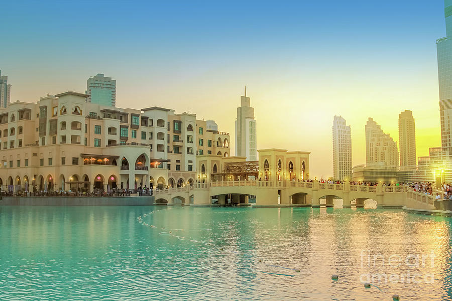 Burj Khalifa Lake Dubai Pyrography by Benny Marty