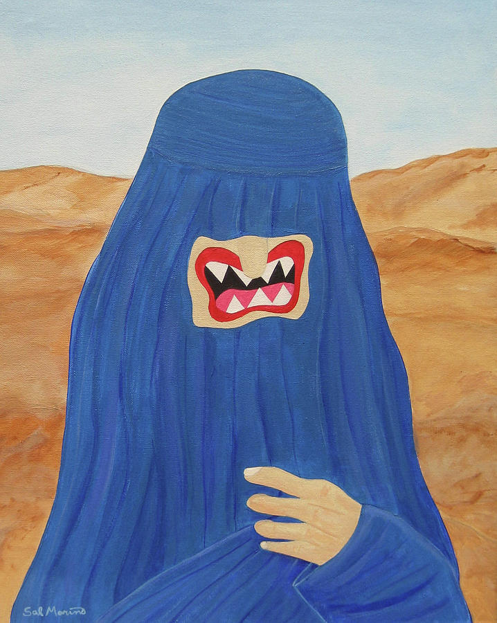 Desert Painting - Burka Babe by Sal Marino
