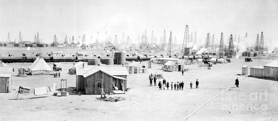 Burkburnett, Texas, Oil Field Photograph by Photo Researchers