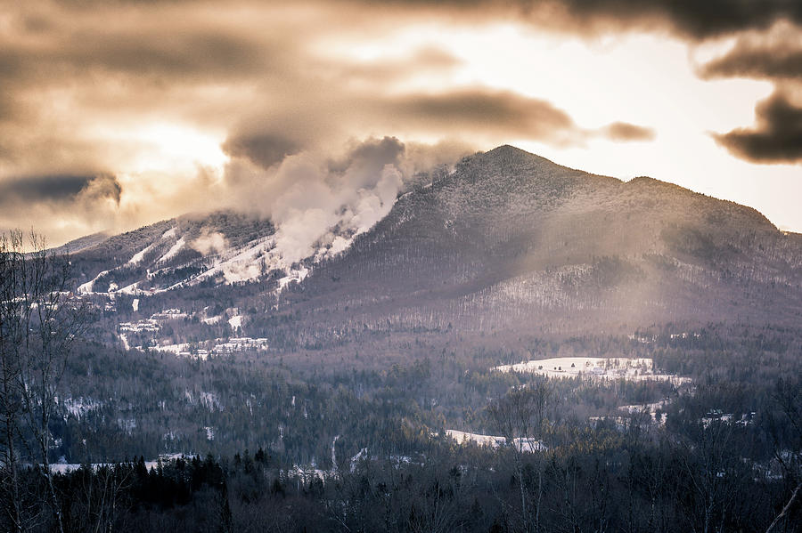 Burke Mountain Snowmaking Photograph by Tim Kirchoff