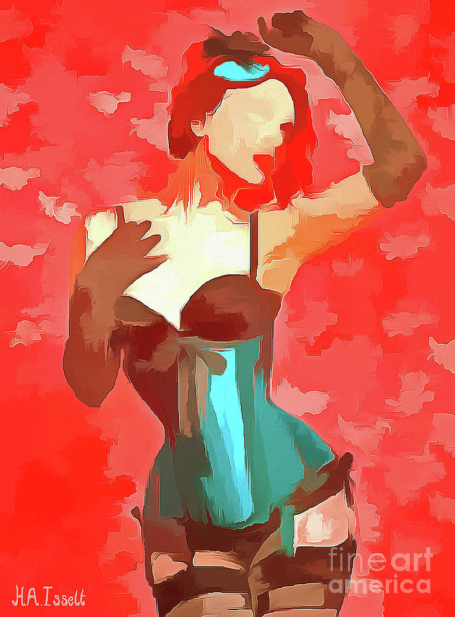Burlesque Red Digital Art by Humphrey Isselt