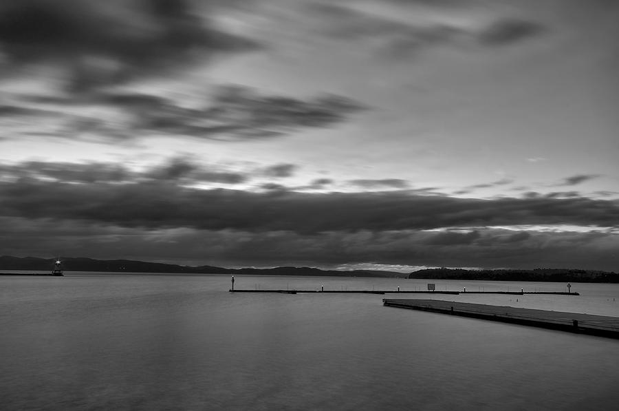 Sunset Photograph - Burlington Docks by Mike Horvath