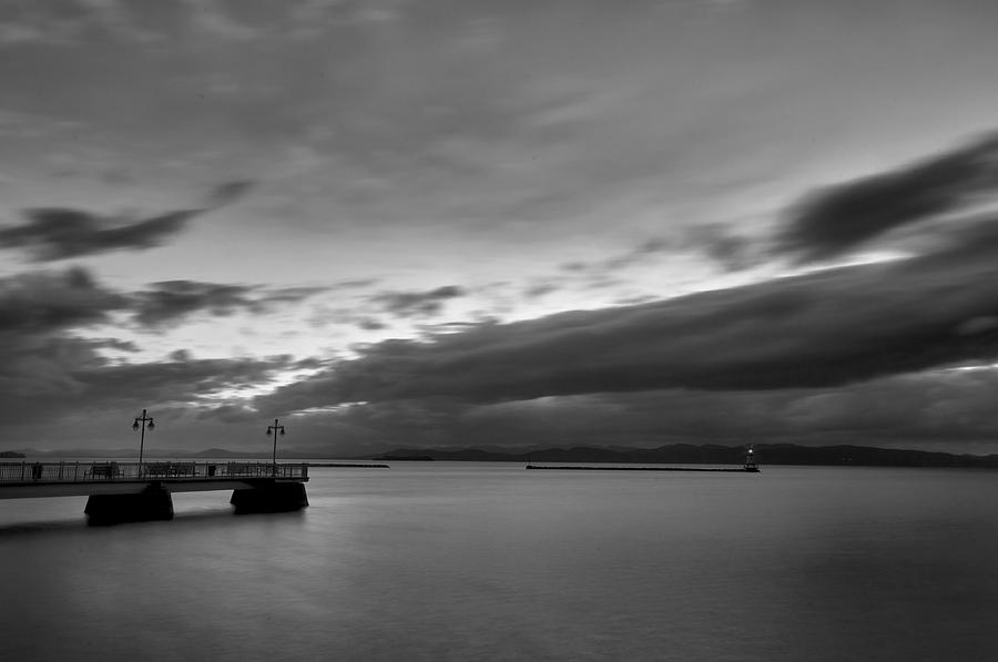 Sunset Photograph - Burlington Pier by Mike Horvath