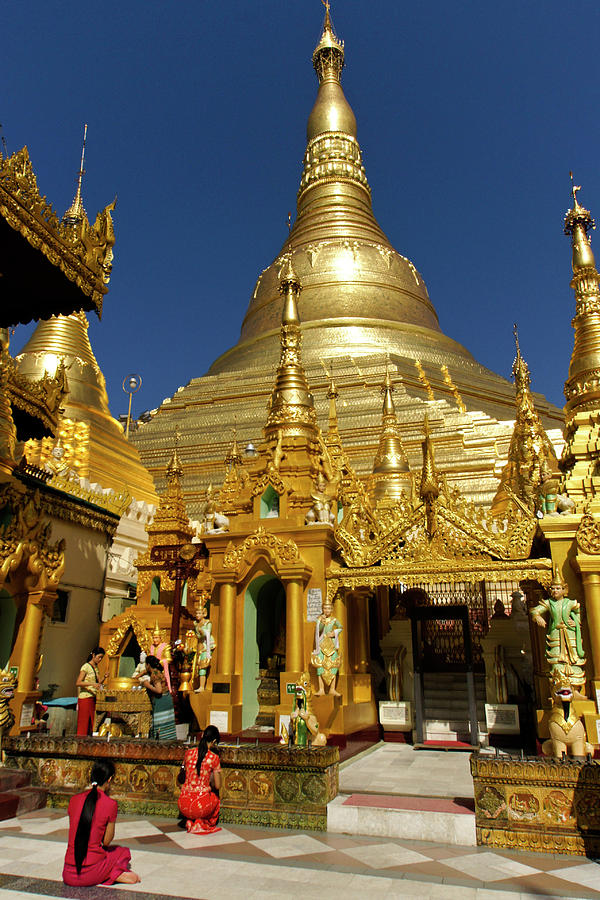 Burmas Golden Pagoda Photograph by Michele Burgess