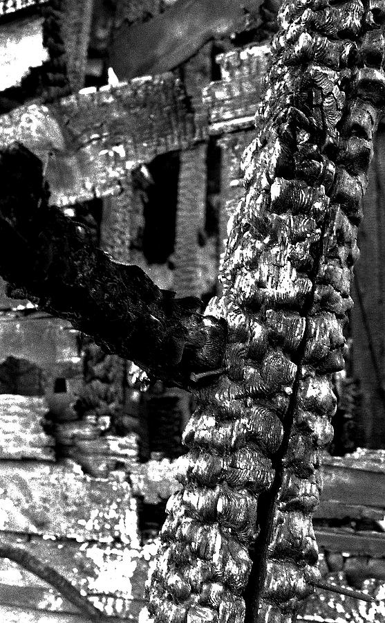Burned House Detail Photograph by Steven Dunn