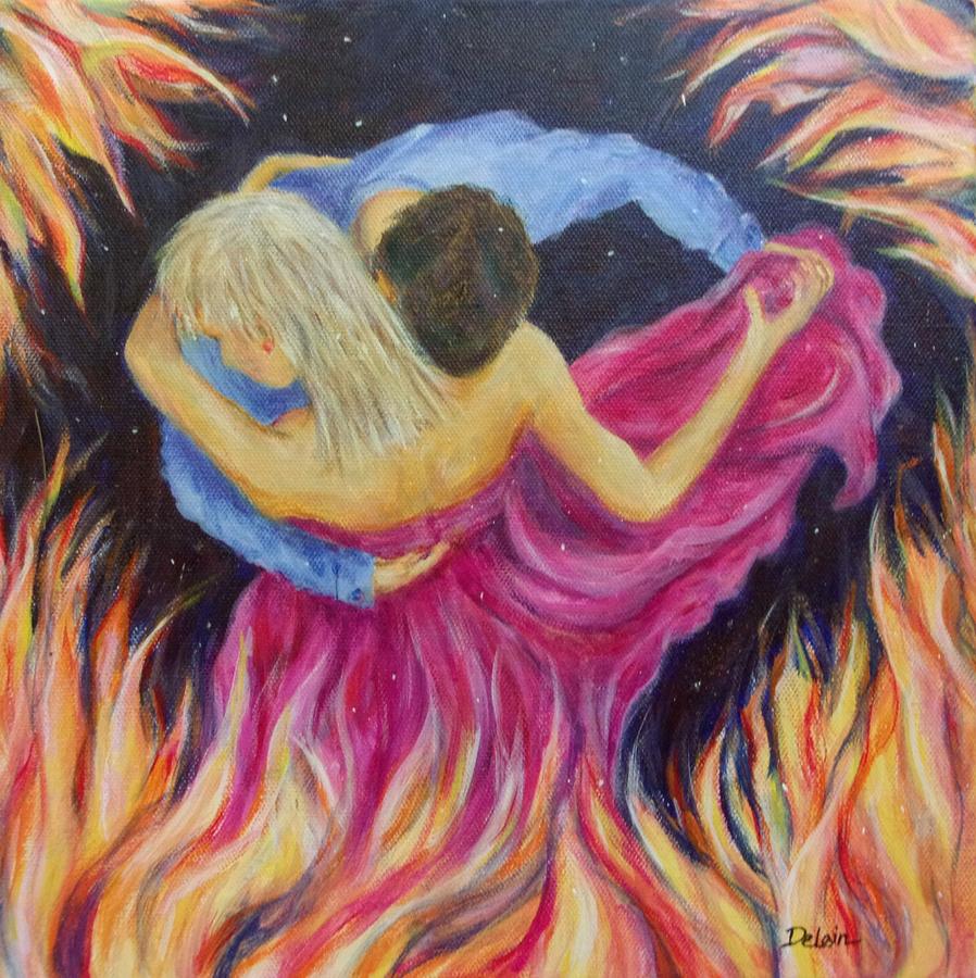 Burned in a Relationship Painting by Susan DeLain | Fine Art America