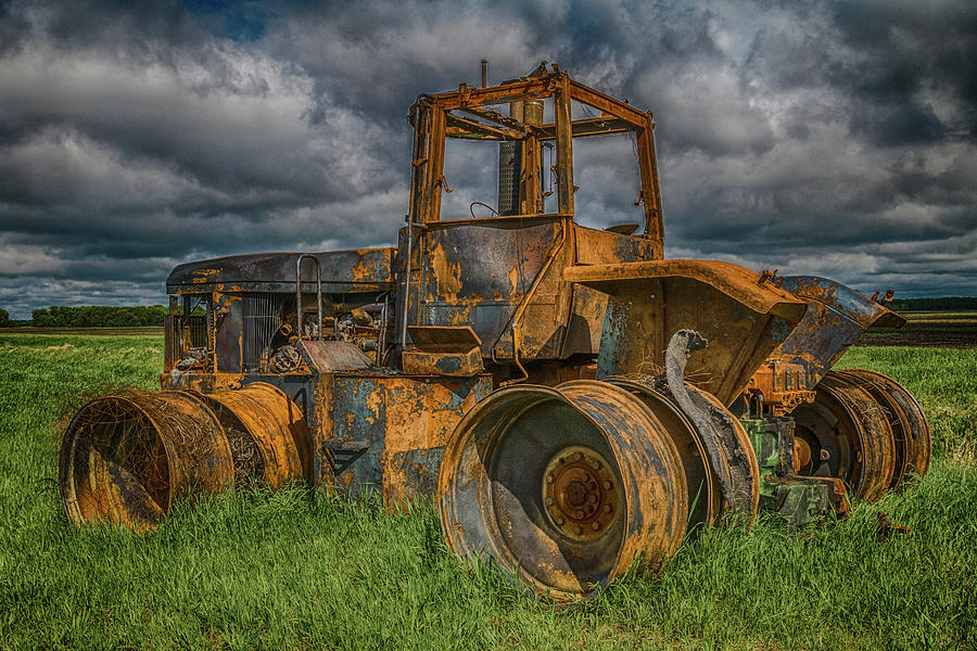 Burned Out Farm Tractor Photograph by Patti Deters