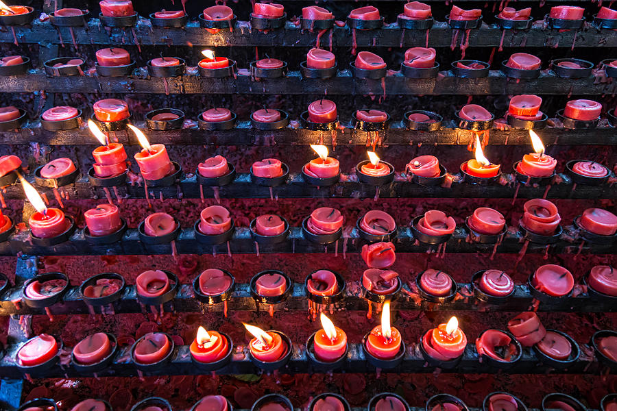 Burning Candles of Santa Nino Basilica Photograph by James BO Insogna