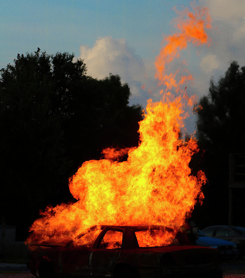 Burning Car Photograph by Robert Wilder Jr
