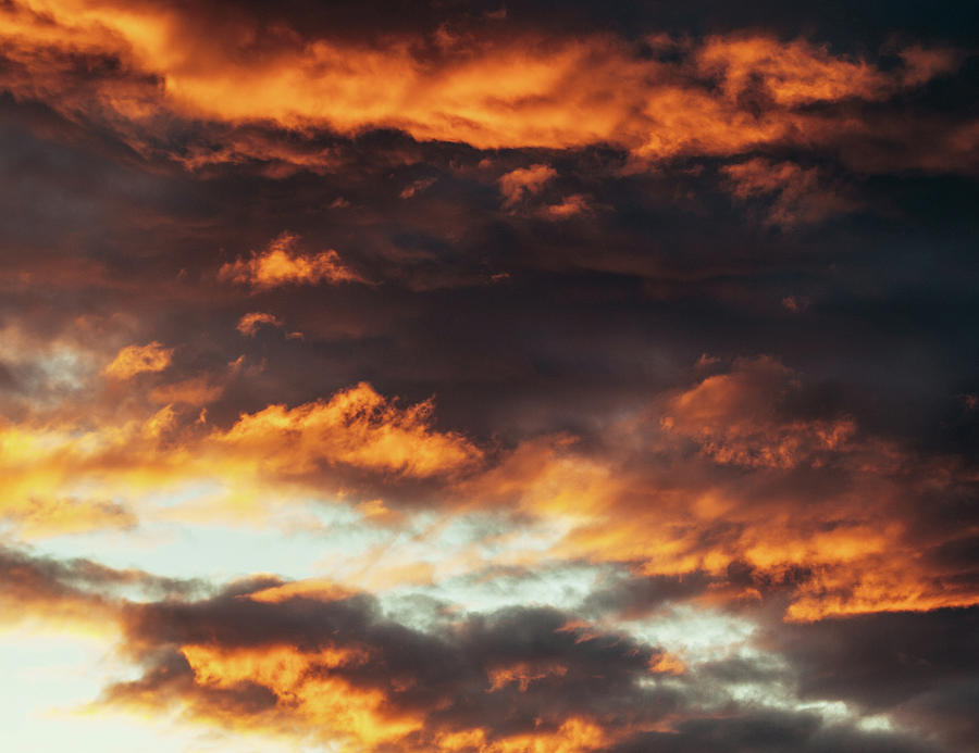 Burning Clouds At Sunset Photograph by Mykhailo Boriak - Fine Art America