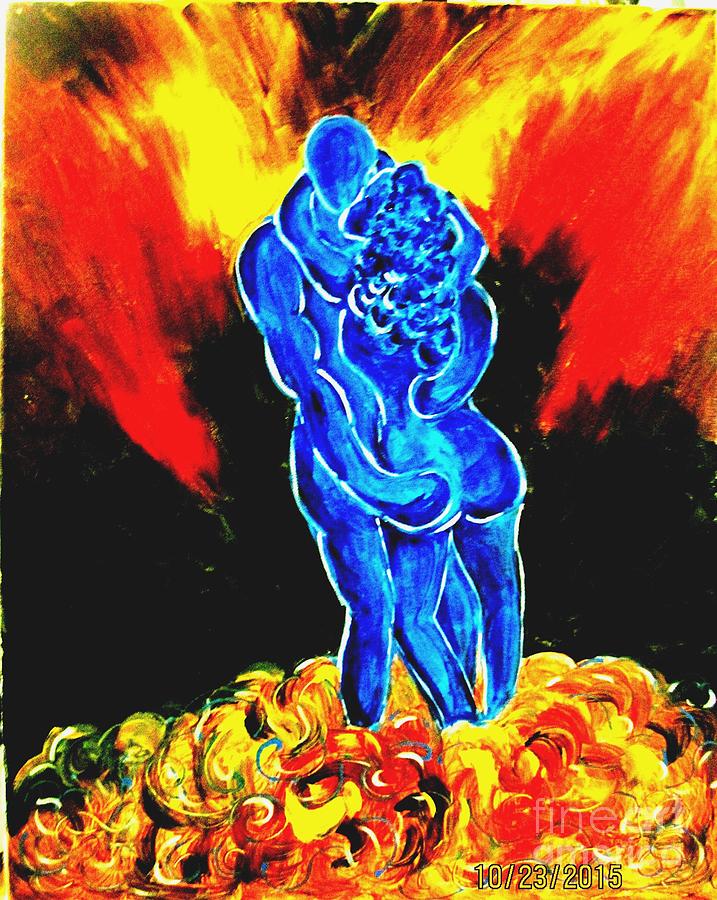 Love Painting - Burning Love by Diane Stockard