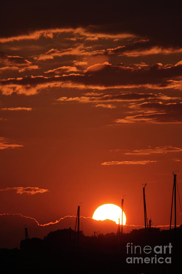 Burning Sunset Photograph by Karol Livote