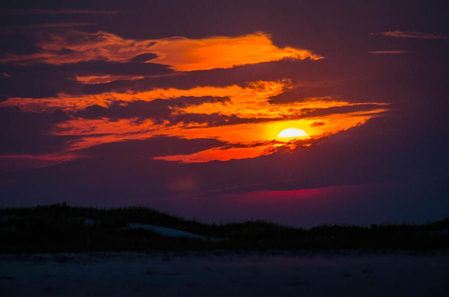 Sunset Photograph - Burning Sunset by Linda Howes