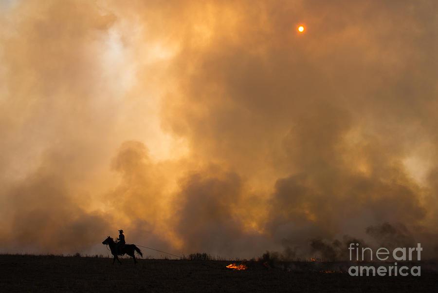 Burning the Cowboy Way Photograph by Jean Hutchison
