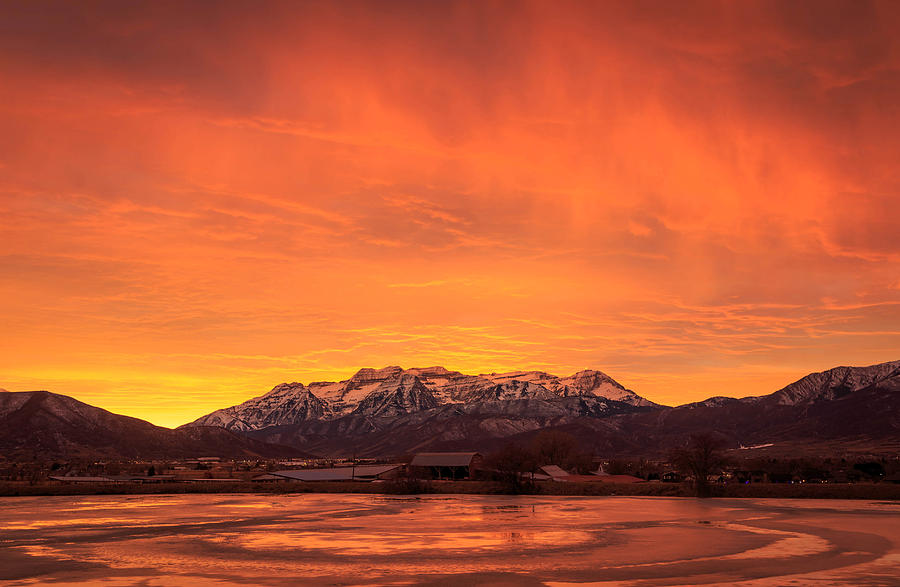 Fiery Photograph - Burning Winter sunset. by Johnny Adolphson Fiery Photograph - Burning Winter sunset. by Johnny Adolphson