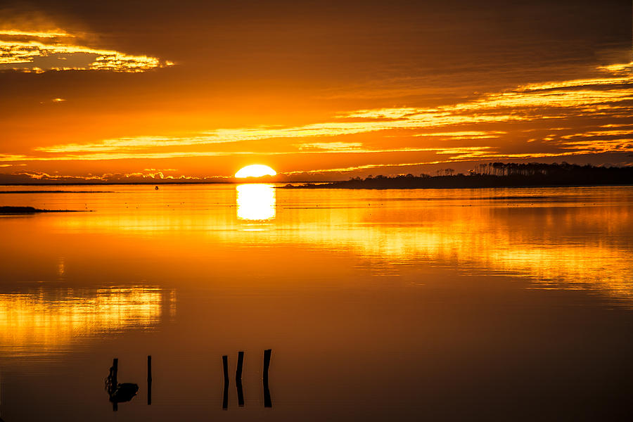 Burnt Orange Sunrise Photograph by Paula OMalley