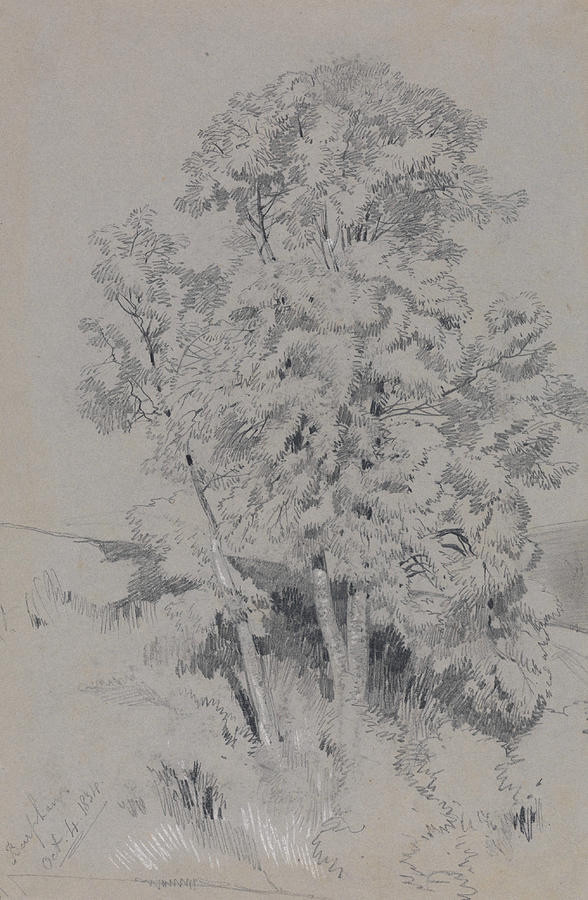 Burpham Oct.4.1834 Drawing by Edward Lear