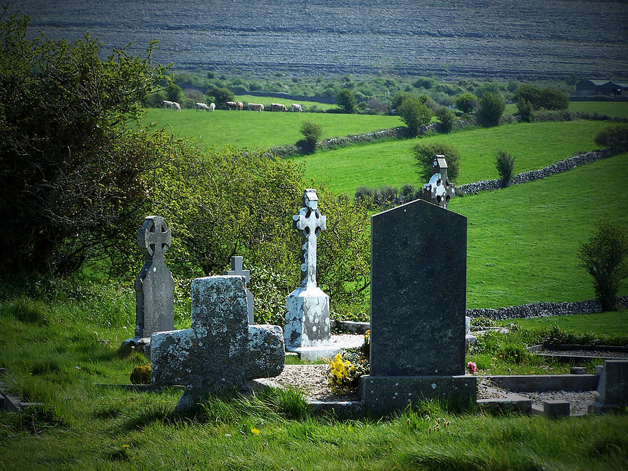 Farm Photograph - Burren Crosses County Clare Ireland by Teresa Mucha