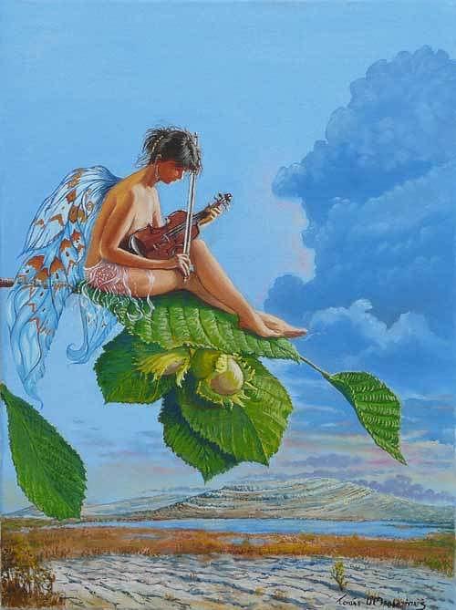 Fairy Painting - Burren Fairy by TOMAS OMaoldomhnaigh