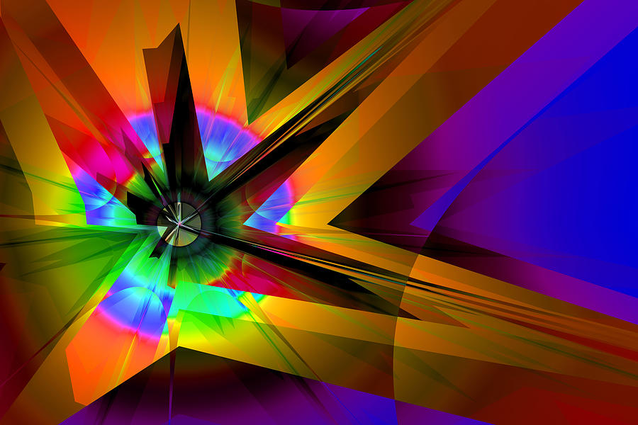 Abstract Digital Art - Burst by Frederic Durville