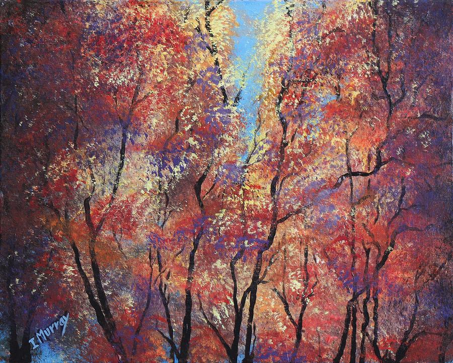 Tree Painting - Burst of color by Irene Murray