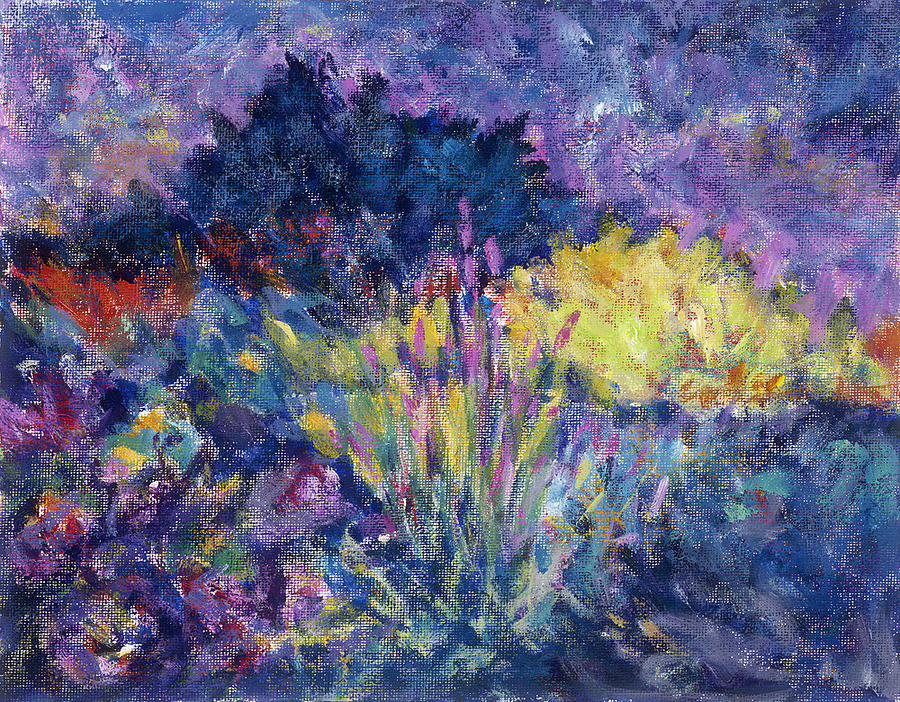 Burst of Color-Last Night in Monets Gardens Painting by Tara Moorman