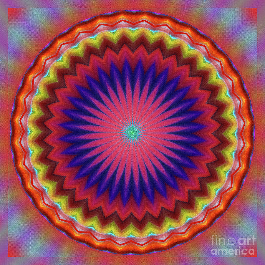 Bursting Star Mandala by Kaye Menner Digital Art by Kaye Menner