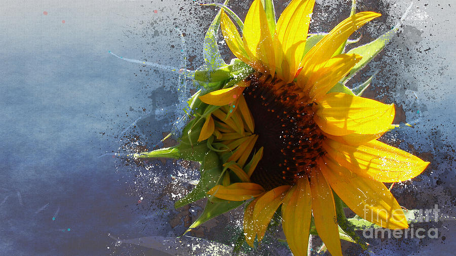 Sunflower Mixed Media - Bursting with The Joy of Autumn by Beverly Guilliams