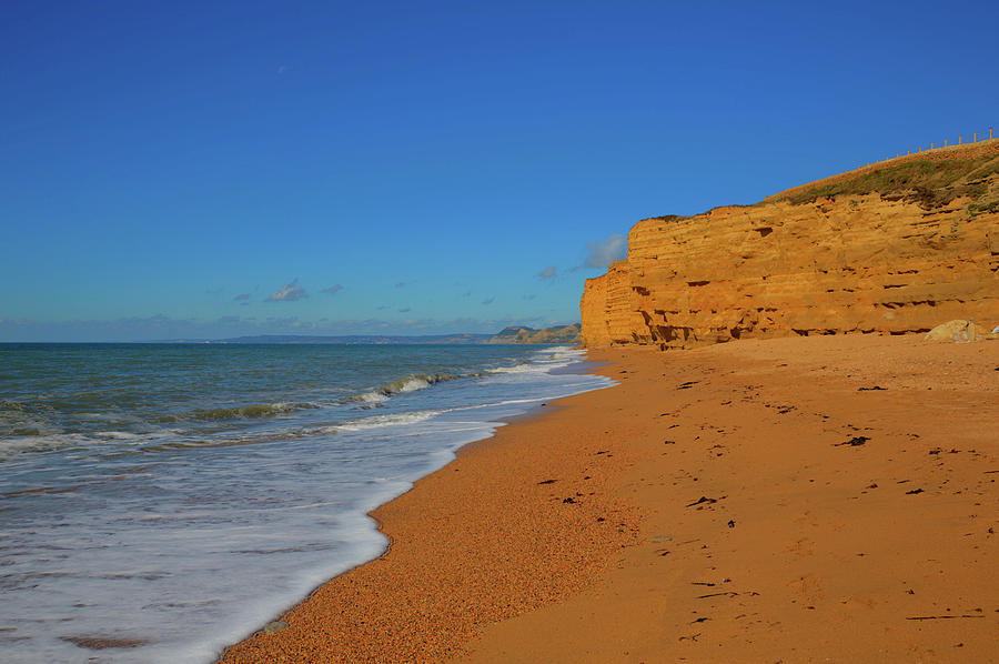 Burton Bradstock golden beach Dorset England UK Jurassic coast with ...