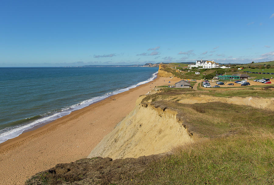 Burton Bradstock jurassic coast Dorset England UK sandstone cliffs by Charlesy