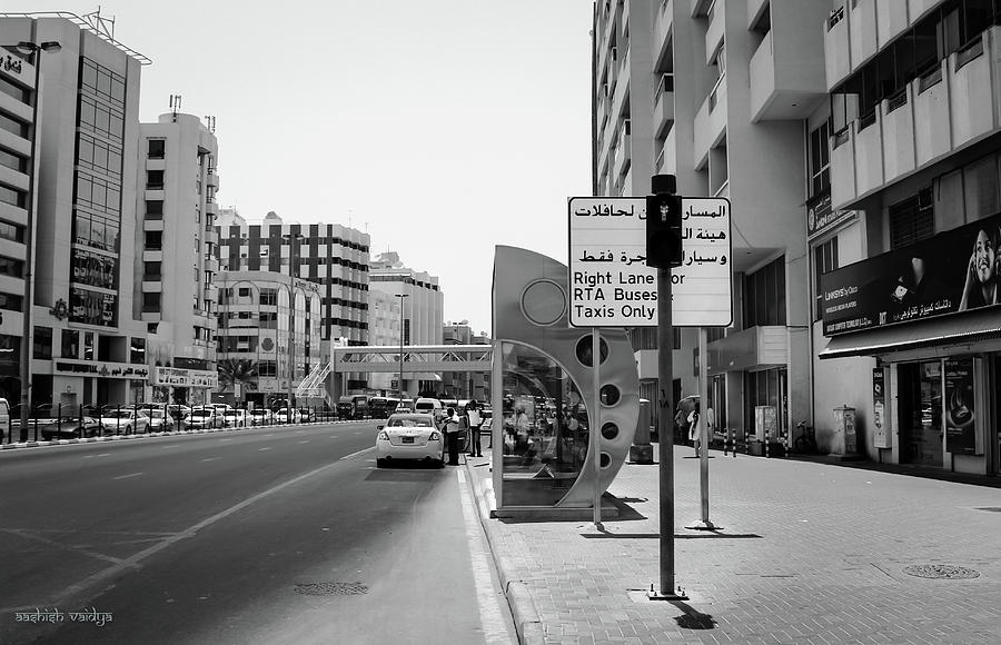 Bus Stand, Dubai Photograph by Aashish Vaidya