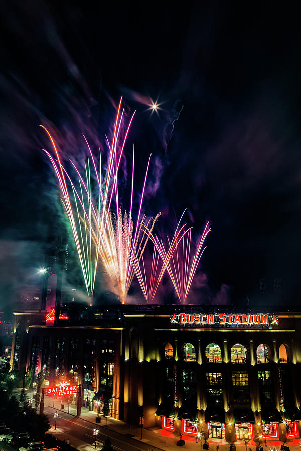 Busch Fireworks Photograph by Joe Kopp