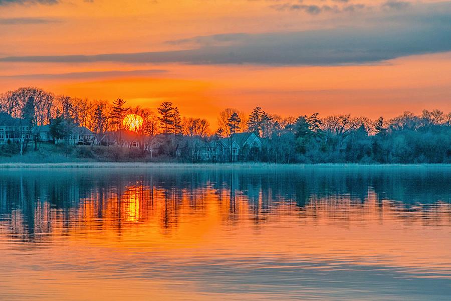Bush lake Sunset Photograph by Doug Wallick