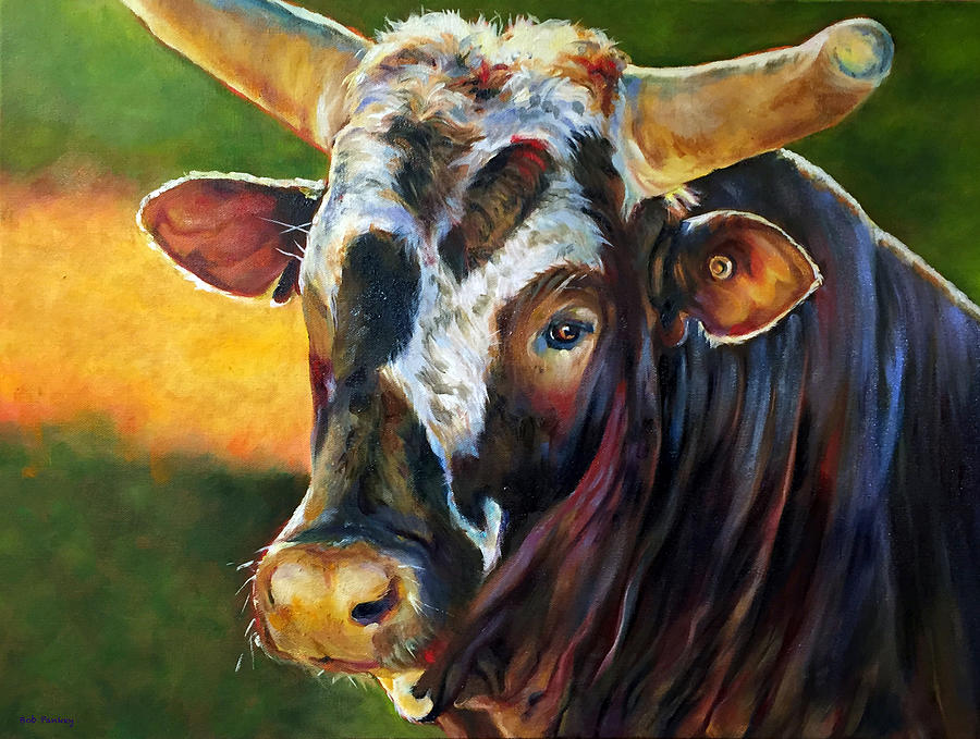 Bull Painting - Bushwacker by Robert and Jill Pankey