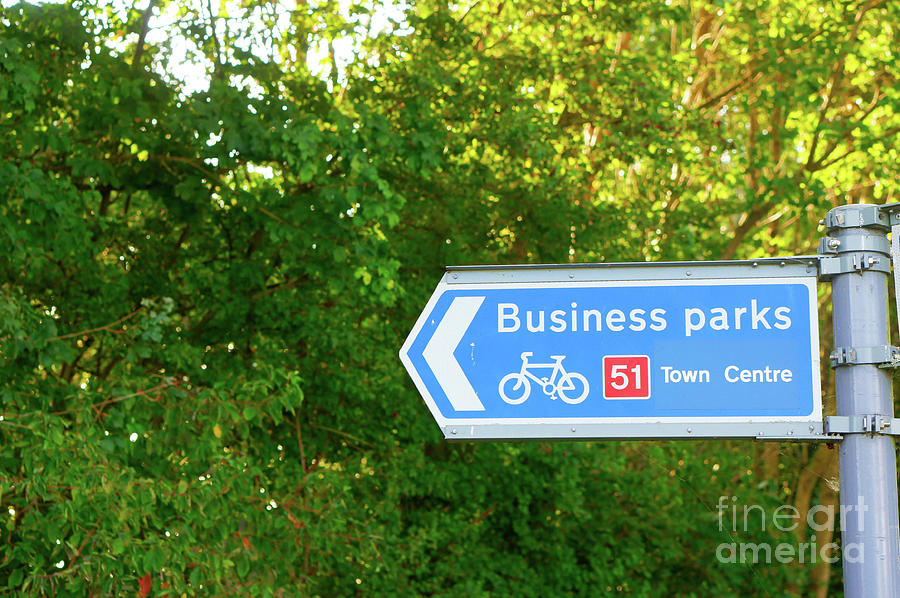 Business parks sign Photograph by Tom Gowanlock