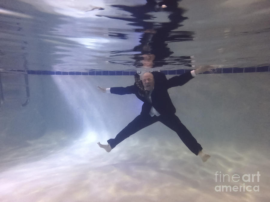Businessman Drowning Photograph by Karen Foley