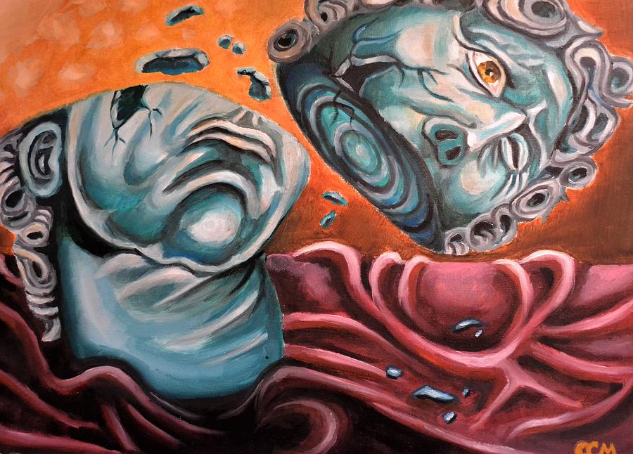 Bust in Two Painting by Corey Mattingly Fine Art America