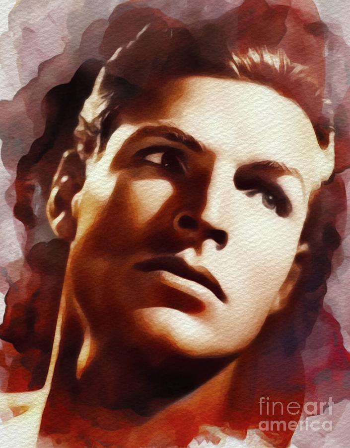 Hollywood Painting - Buster Crabbe, Vintage Movie Star by Esoterica Art Agency