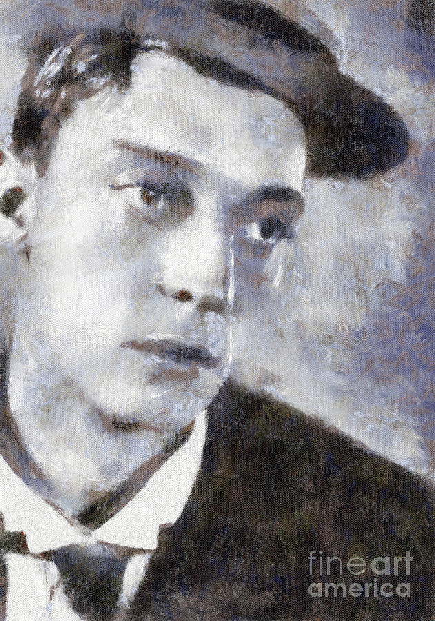 Hollywood Painting - Buster Keaton by Sarah Kirk by Esoterica Art Agency