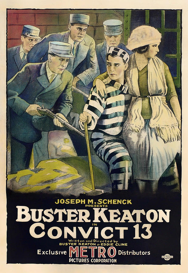 Buster Keaton Mixed Media - Buster Keaton in Convict 13 1920 by Mountain Dreams